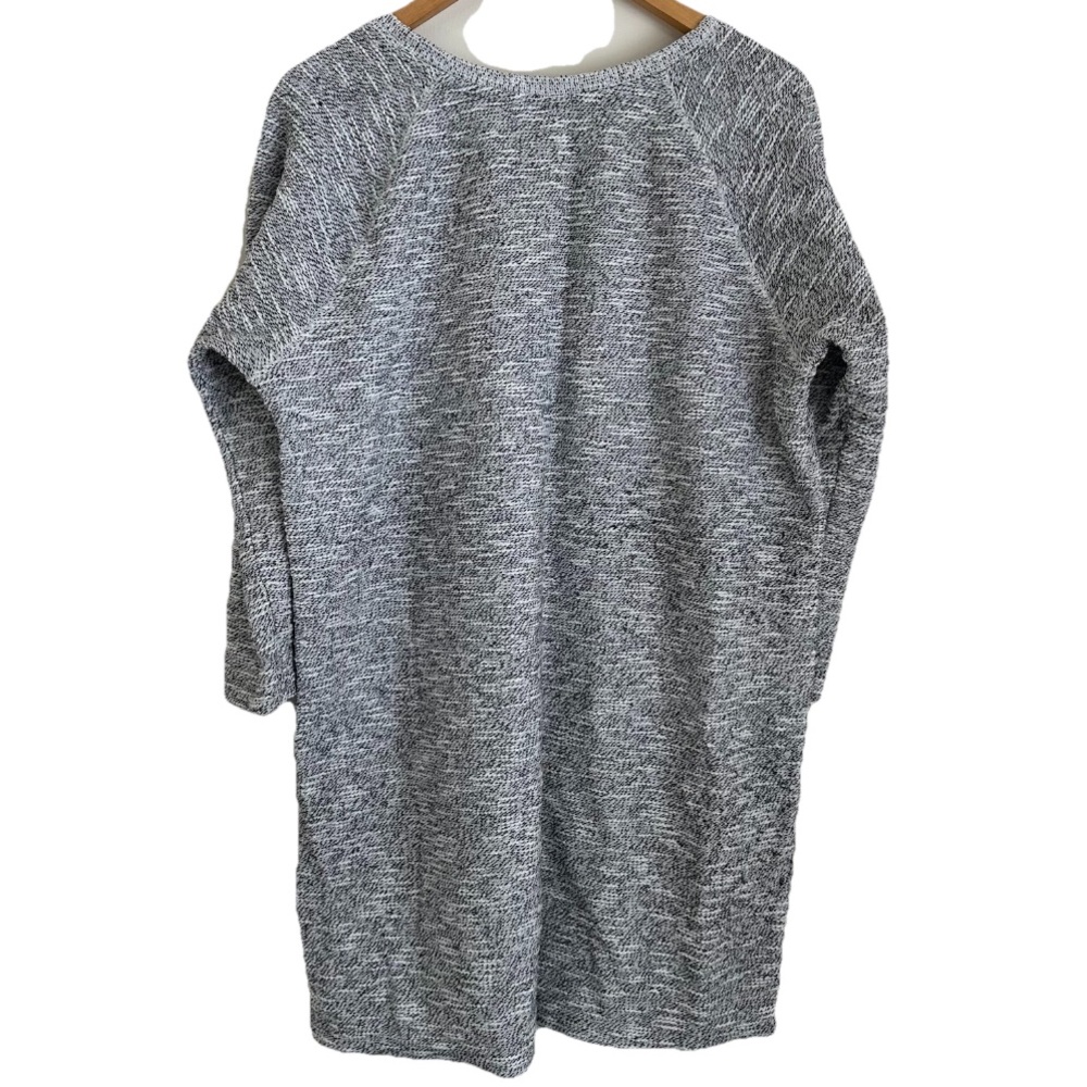 GAP Vintage 90s Textured Knit Crewneck Dress Gray Women’s Tall Size LT - Picture 2 of 7
